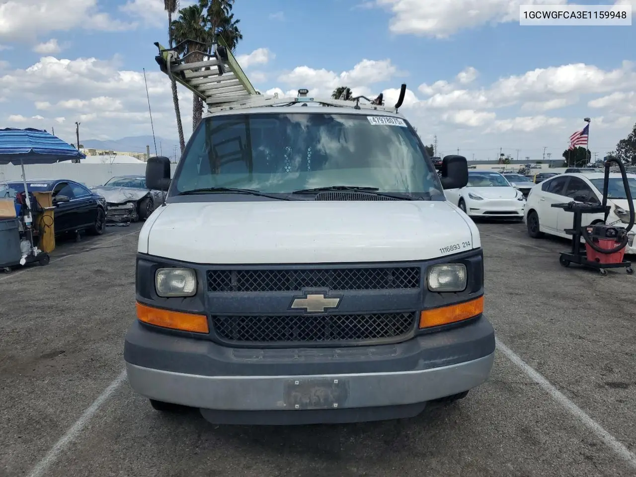 2014 Chevrolet Express G2500 VIN: 1GCWGFCA3E1159948 Lot: 47978075