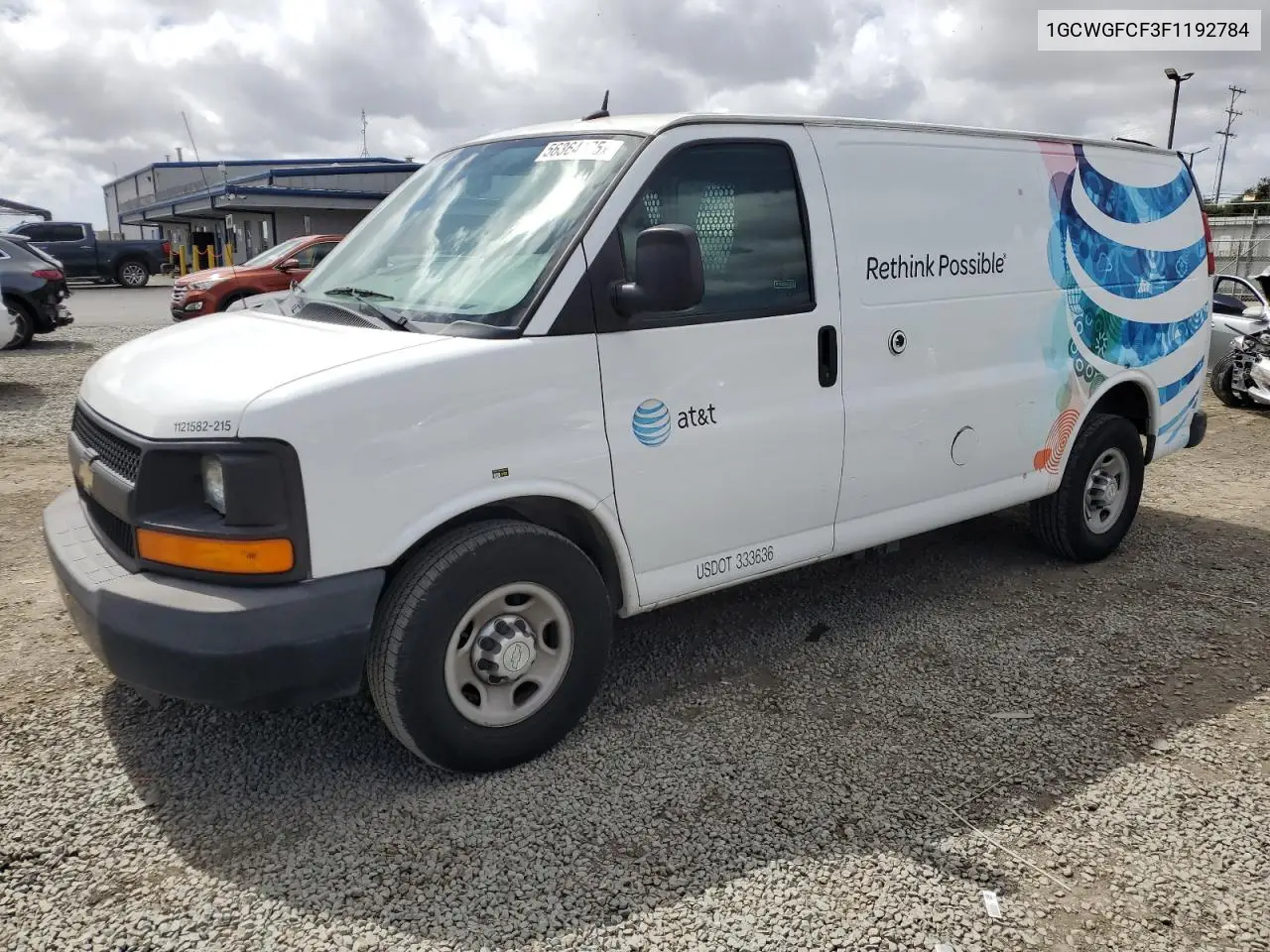 2015 Chevrolet Express G2500 VIN: 1GCWGFCF3F1192784 Lot: 56364475