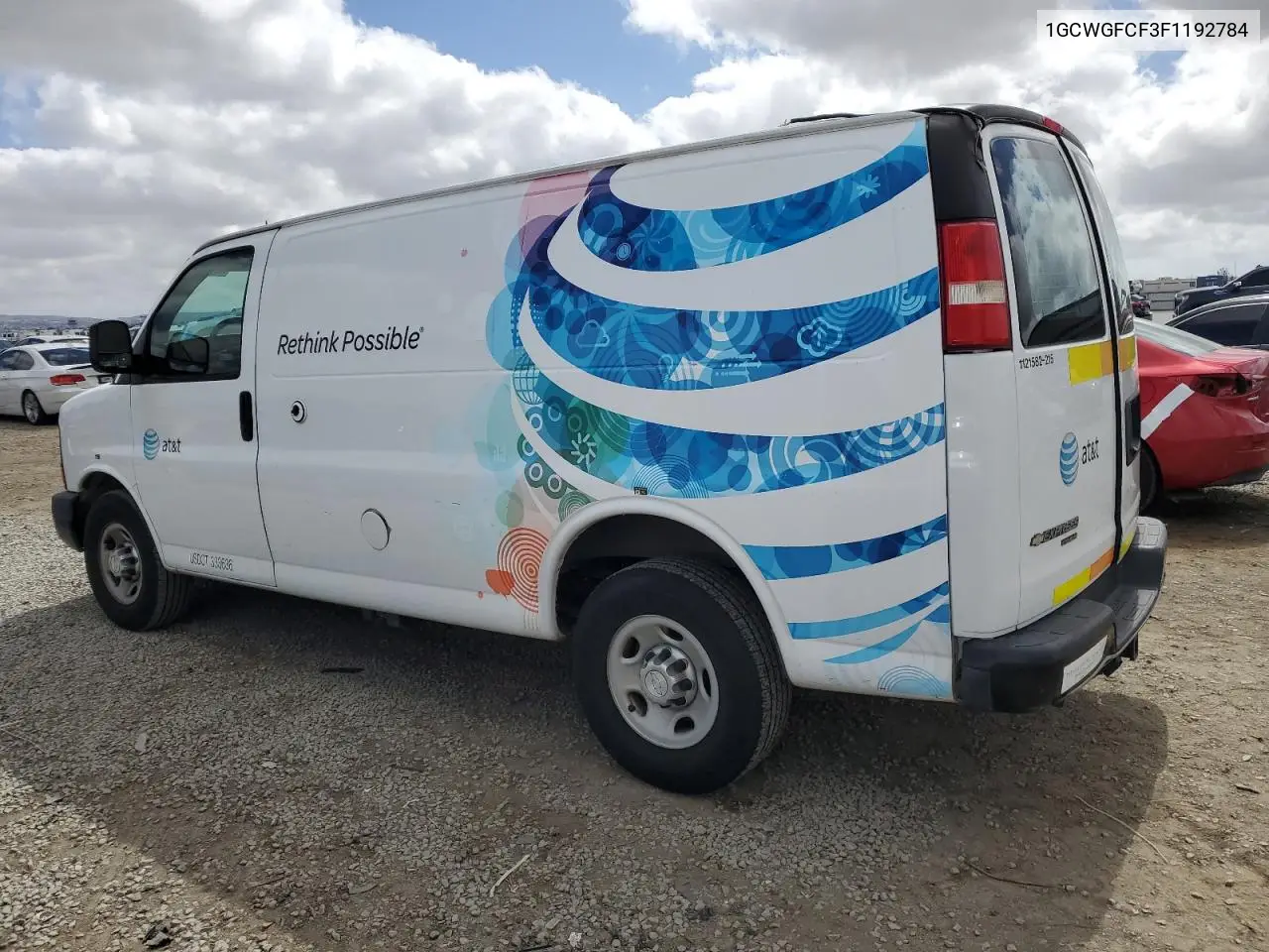 2015 Chevrolet Express G2500 VIN: 1GCWGFCF3F1192784 Lot: 56364475