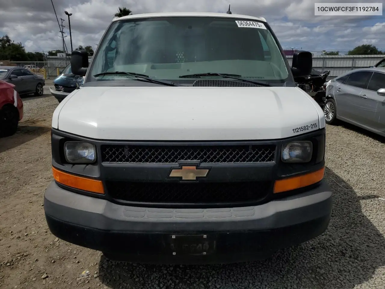 2015 Chevrolet Express G2500 VIN: 1GCWGFCF3F1192784 Lot: 56364475