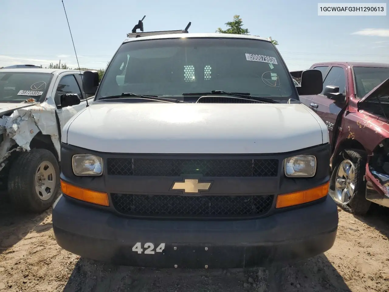 2017 Chevrolet Express G2500 VIN: 1GCWGAFG3H1290613 Lot: 59007985