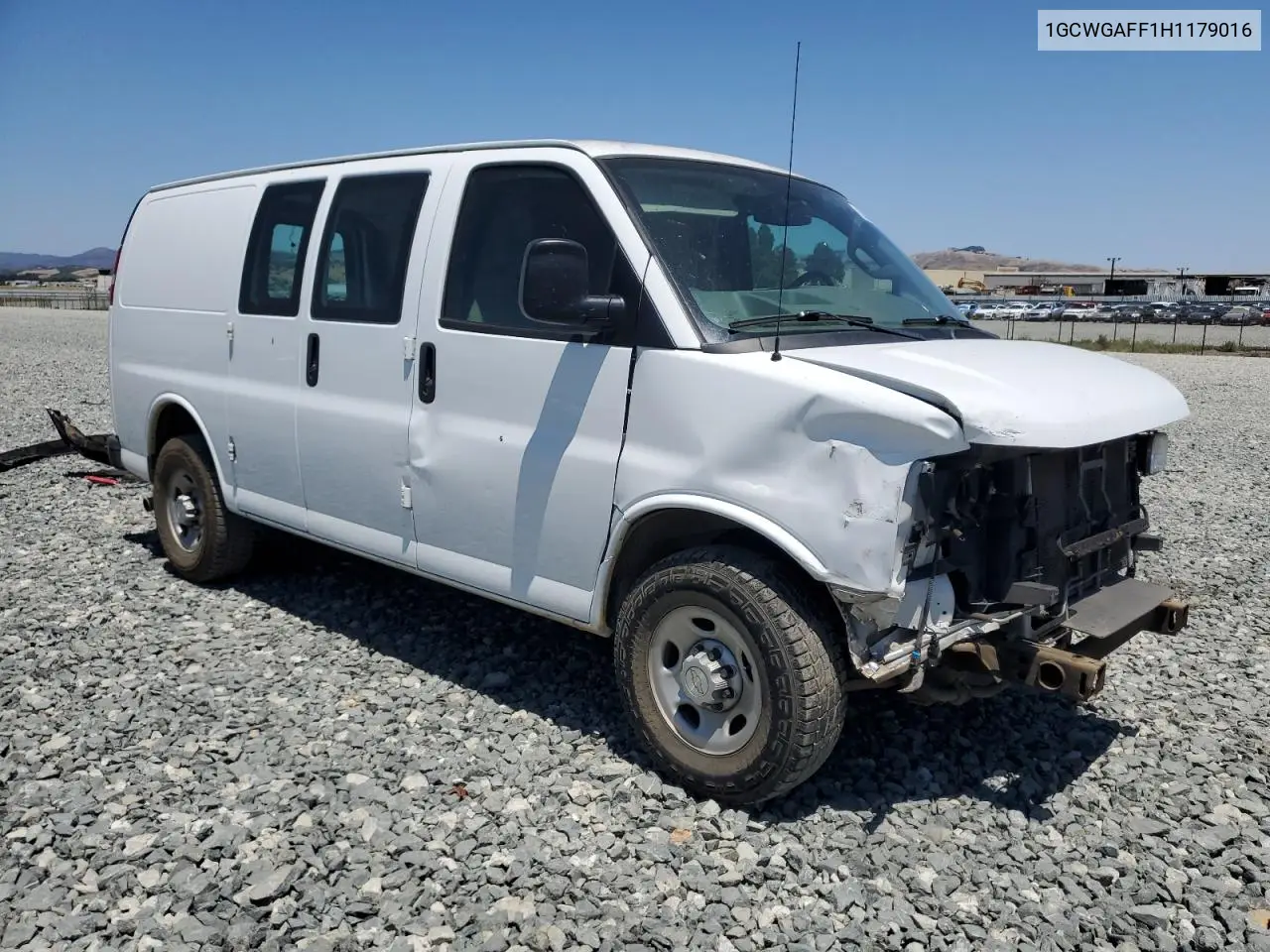 2017 Chevrolet Express G2500 VIN: 1GCWGAFF1H1179016 Lot: 62822435