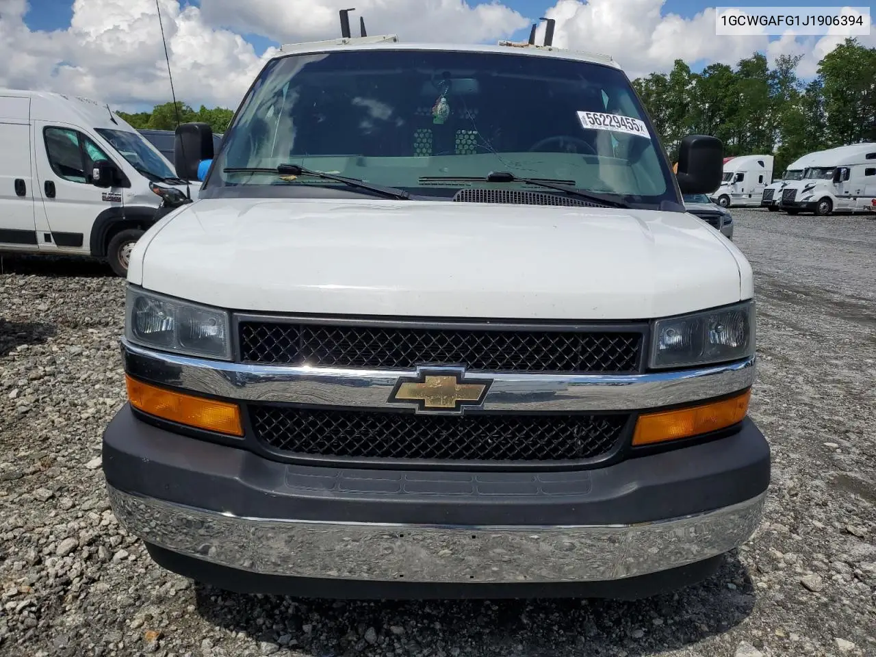 2018 Chevrolet Express G2500 VIN: 1GCWGAFG1J1906394 Lot: 56229455