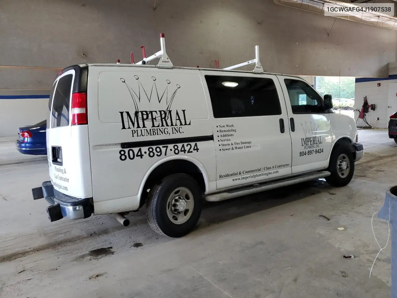 2018 Chevrolet Express G2500 VIN: 1GCWGAFG4J1907538 Lot: 62714965