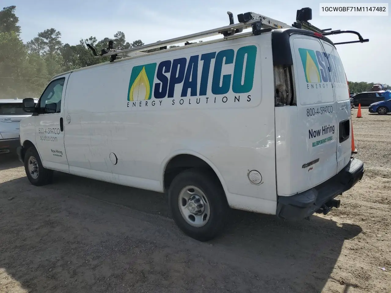2021 Chevrolet Express G2500 VIN: 1GCWGBF71M1147482 Lot: 52918765