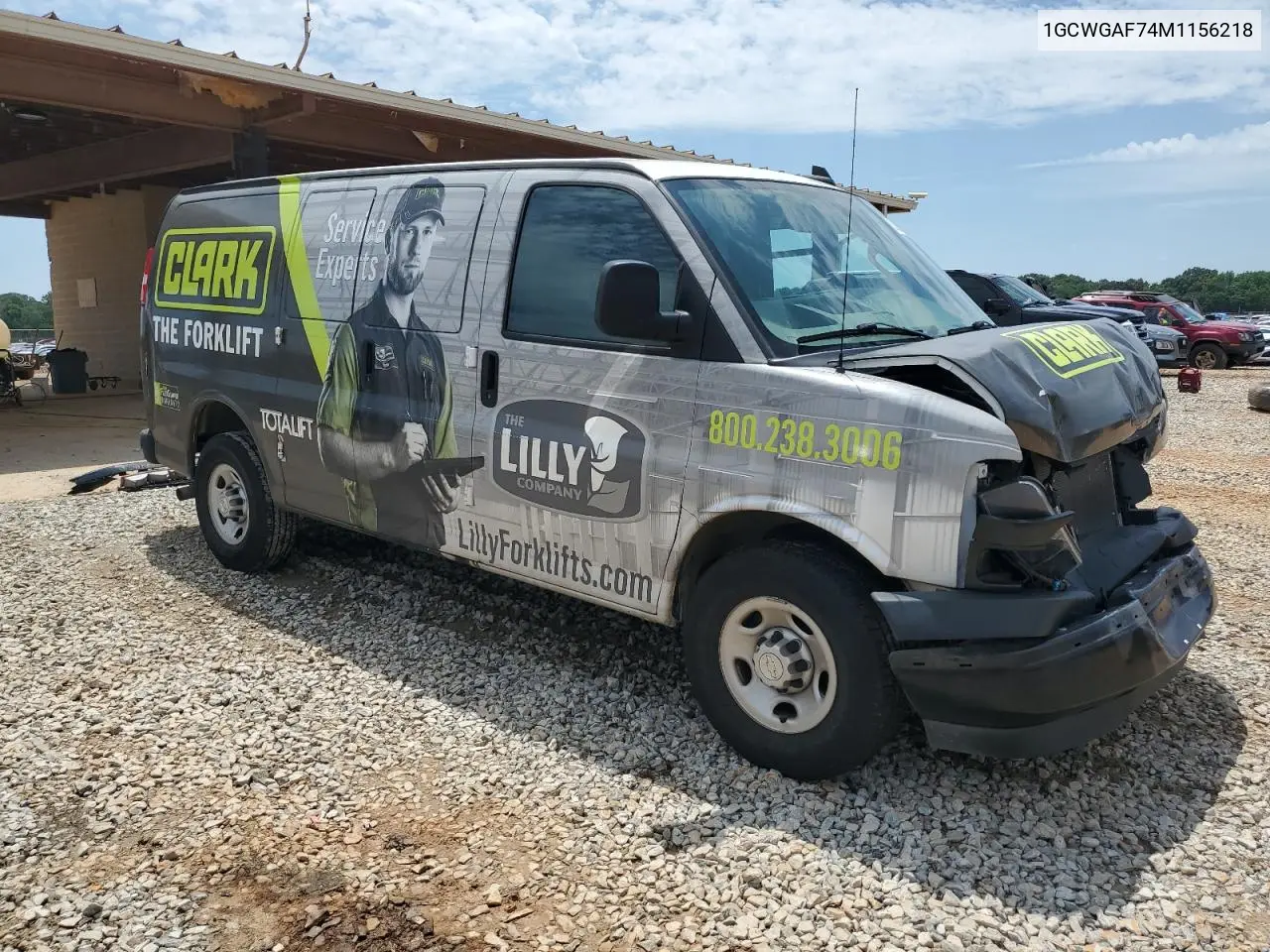 2021 Chevrolet Express G2500 VIN: 1GCWGAF74M1156218 Lot: 53836805