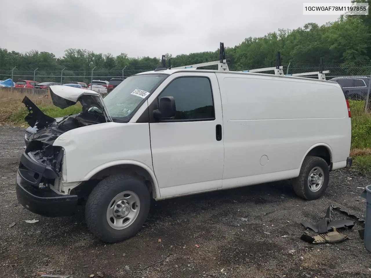 2021 Chevrolet Express G2500 VIN: 1GCWGAF78M1197855 Lot: 57051865