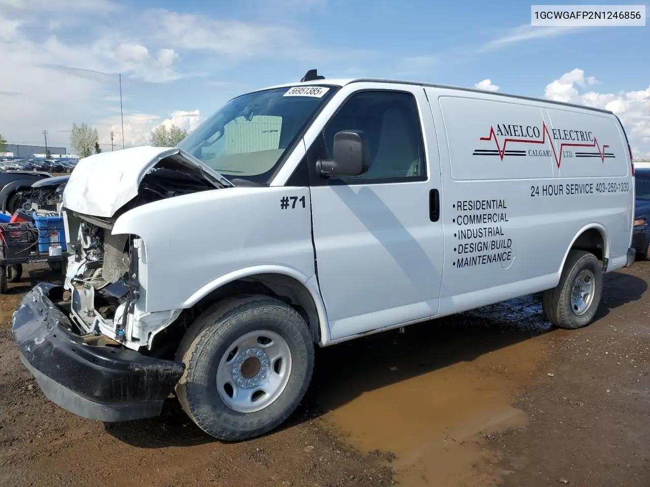2022 Chevrolet Express G2500 VIN: 1GCWGAFP2N1246856 Lot: 56951385