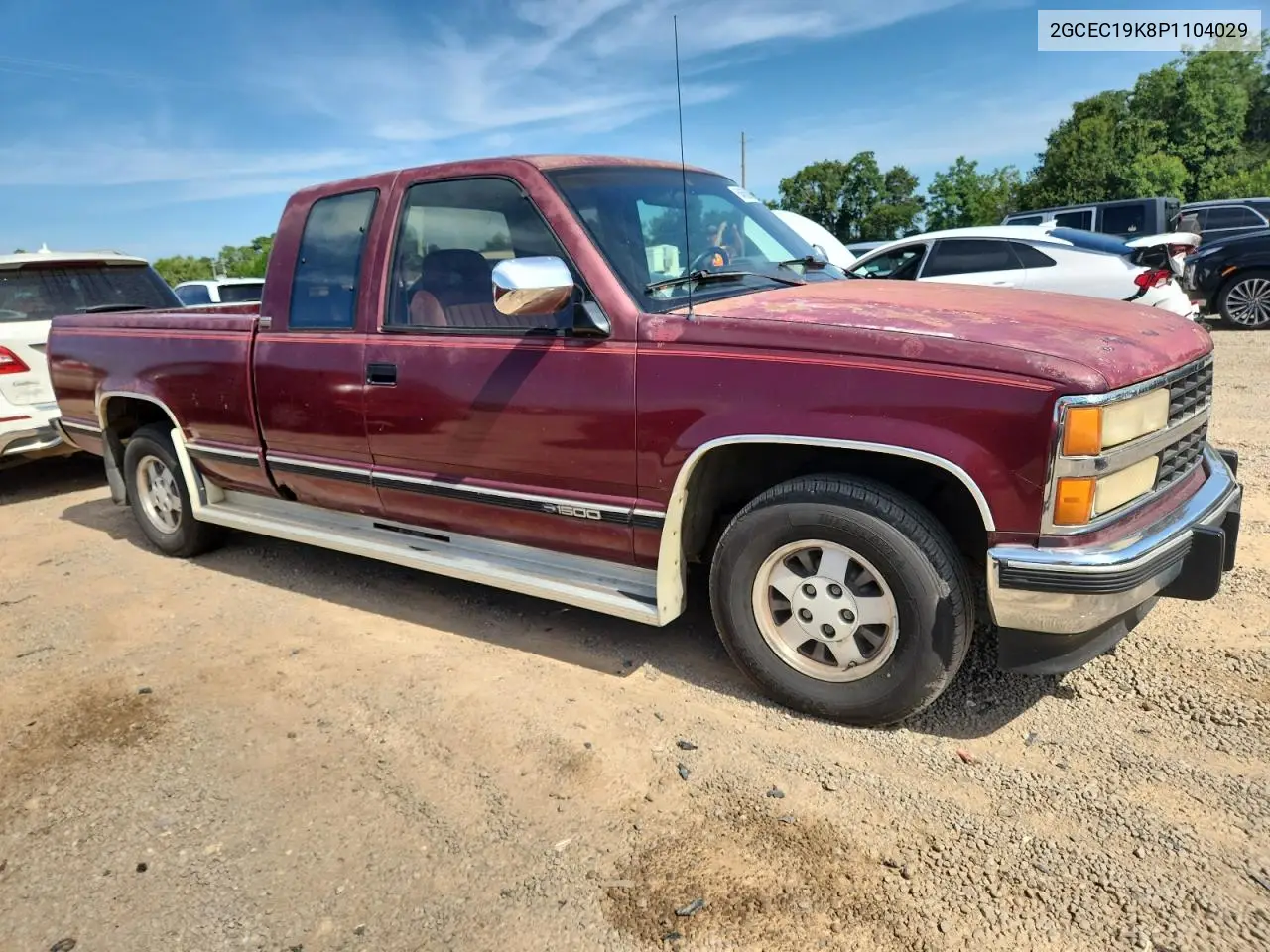 1993 Chevrolet Gmt-400 C1500 VIN: 2GCEC19K8P1104029 Lot: 64568085