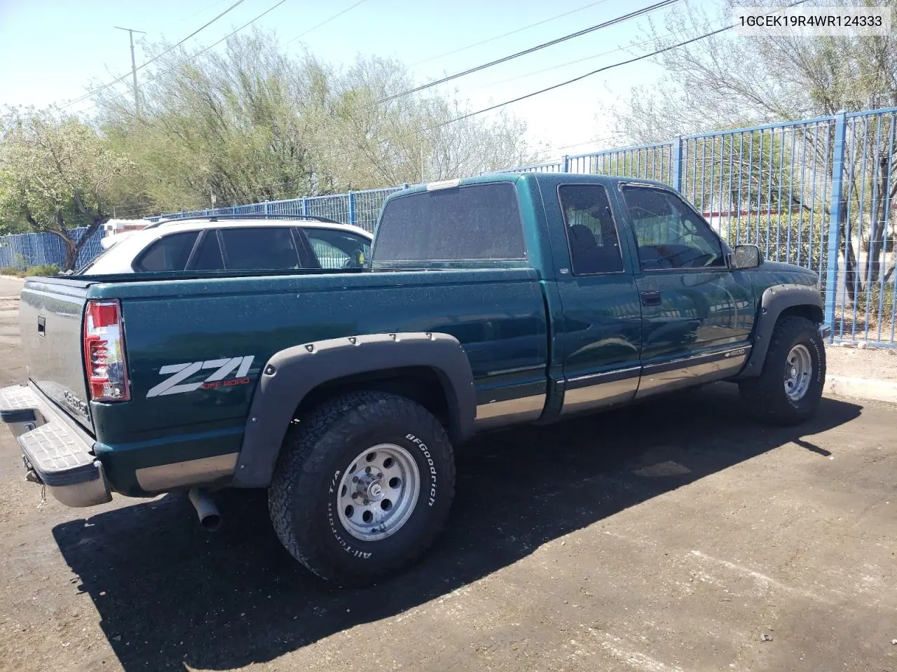 1998 Chevrolet Gmt-400 K1500 VIN: 1GCEK19R4WR124333 Lot: 65850785