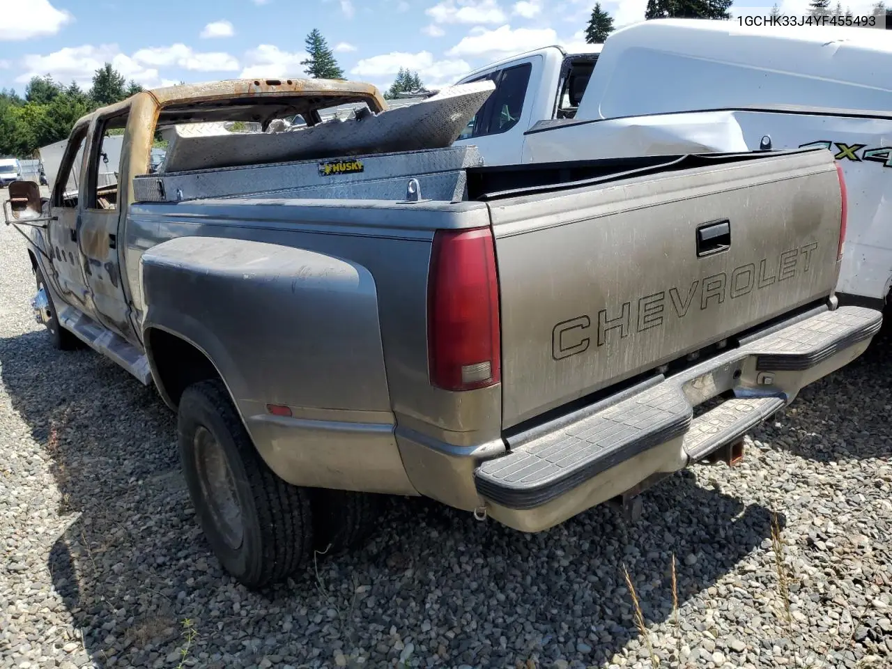 2000 Chevrolet Gmt-400 K3500 VIN: 1GCHK33J4YF455493 Lot: 62411765