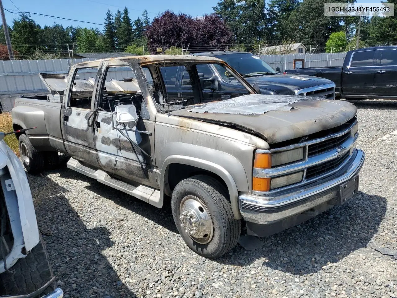 2000 Chevrolet Gmt-400 K3500 VIN: 1GCHK33J4YF455493 Lot: 62411765