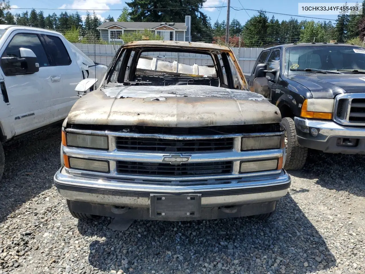 2000 Chevrolet Gmt-400 K3500 VIN: 1GCHK33J4YF455493 Lot: 62411765