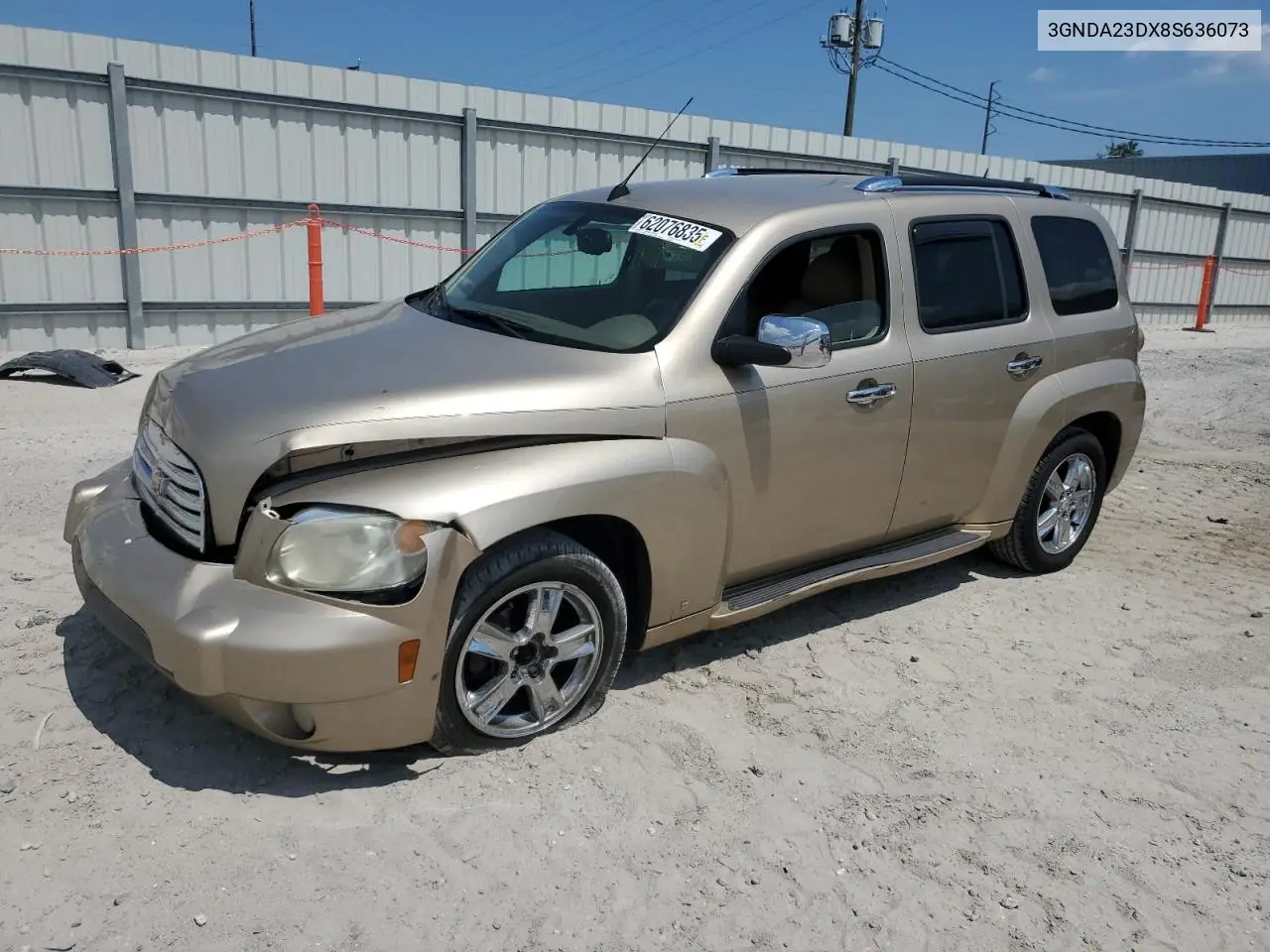 2008 Chevrolet Hhr Lt VIN: 3GNDA23DX8S636073 Lot: 62076835