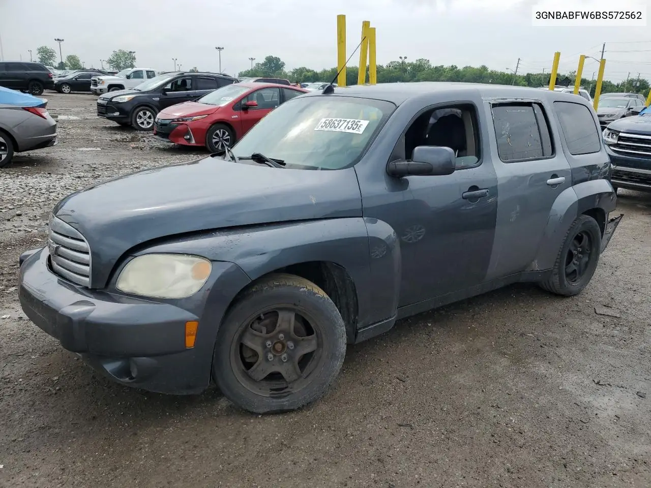 2011 Chevrolet Hhr Lt VIN: 3GNBABFW6BS572562 Lot: 58637135