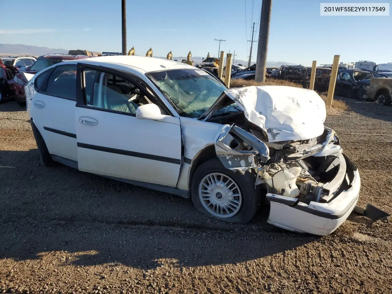 2000 Chevrolet Impala VIN: 2G1WF55E2Y9117549 Lot: 83004354