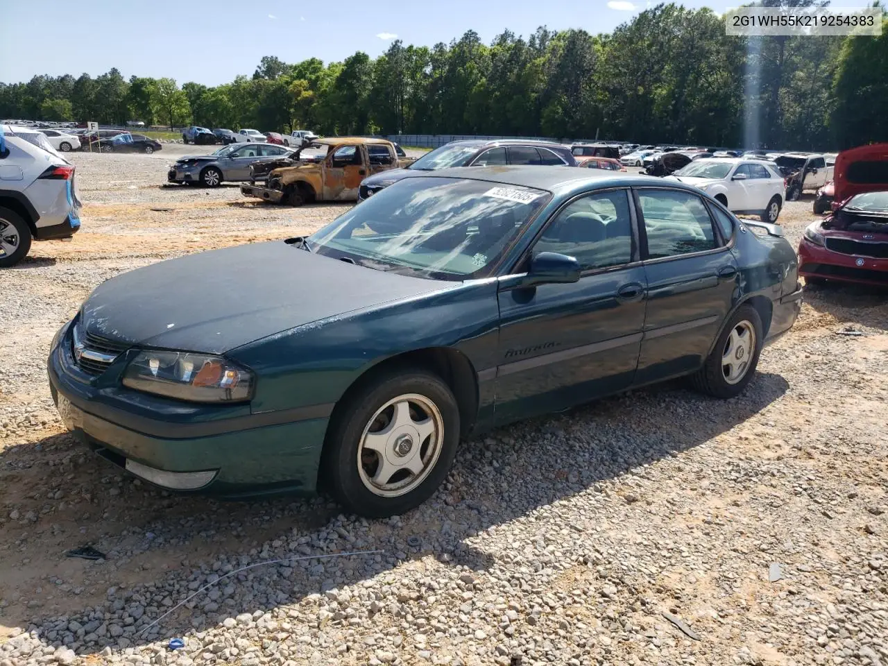 2001 Chevrolet Impala Ls VIN: 2G1WH55K219254383 Lot: 52821505