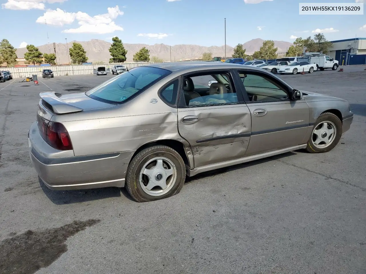 2001 Chevrolet Impala Ls VIN: 2G1WH55KX19136209 Lot: 60755805