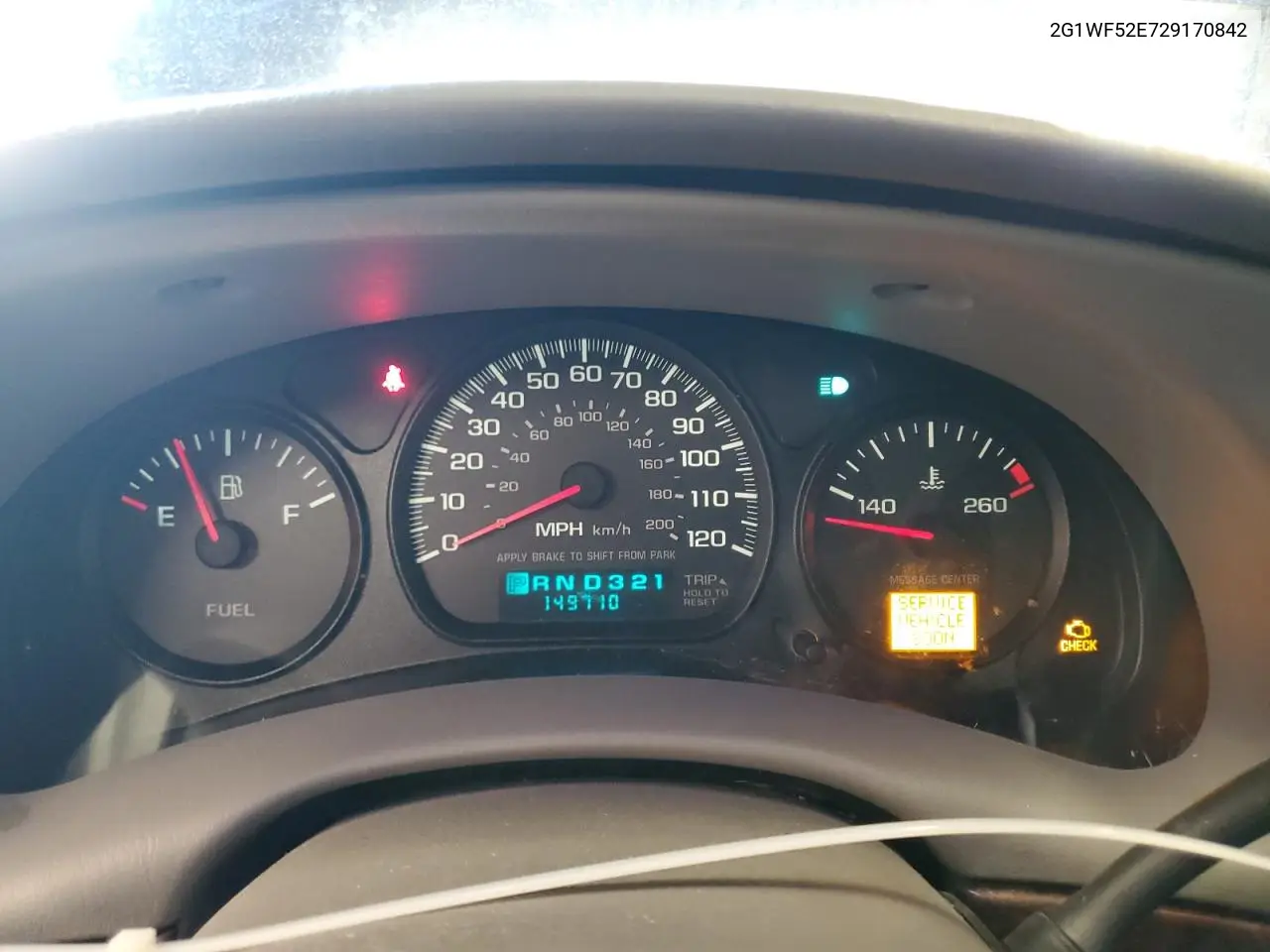 2002 Chevrolet Impala VIN: 2G1WF52E729170842 Lot: 59688795