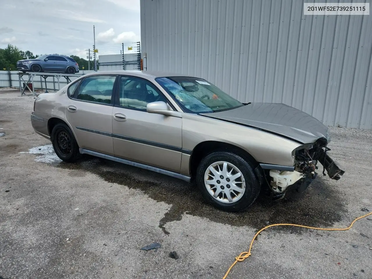 2003 Chevrolet Impala VIN: 2G1WF52E739251115 Lot: 63273285