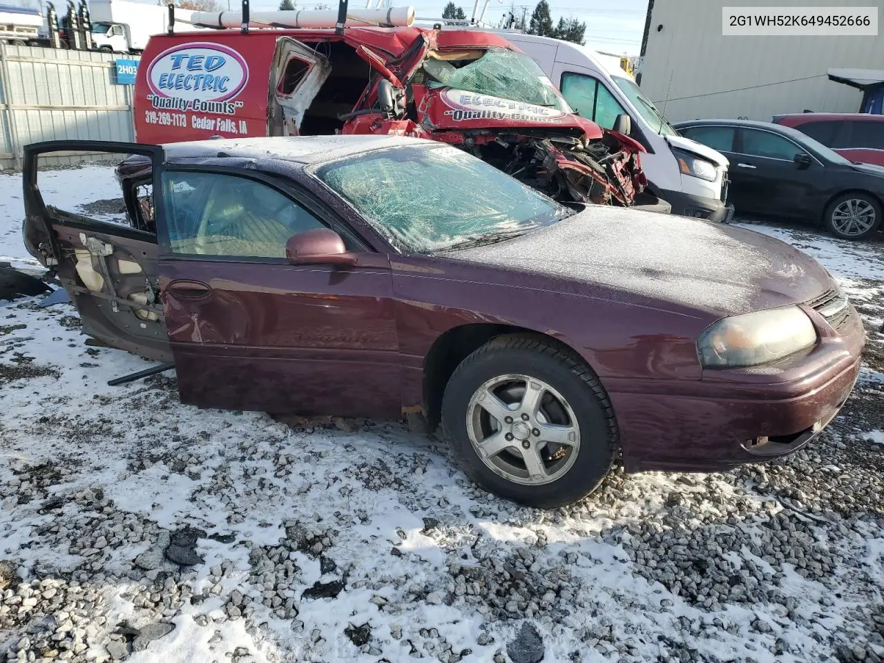 2004 Chevrolet Impala Ls VIN: 2G1WH52K649452666 Lot: 41543435