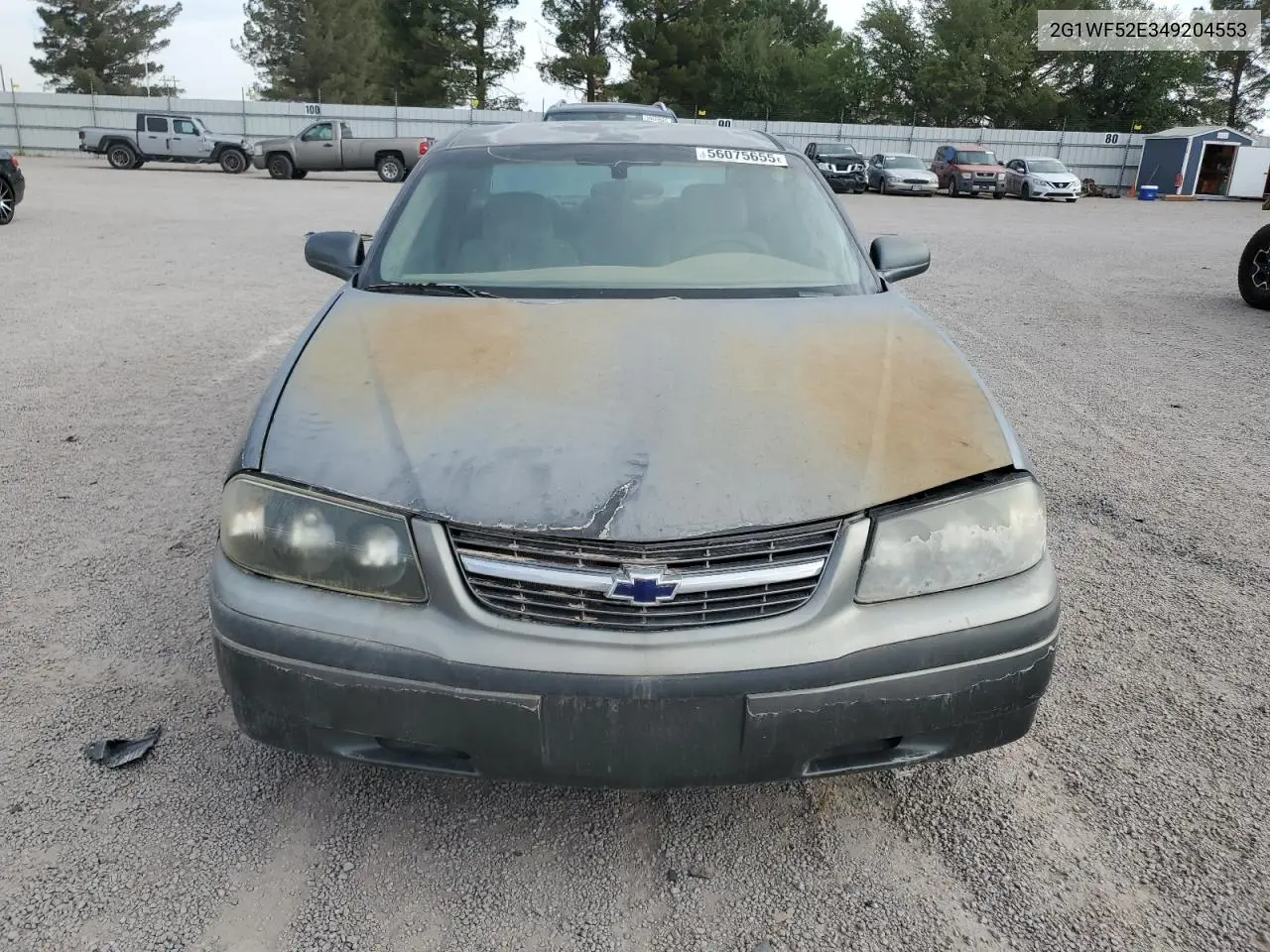 2004 Chevrolet Impala VIN: 2G1WF52E349204553 Lot: 56075655