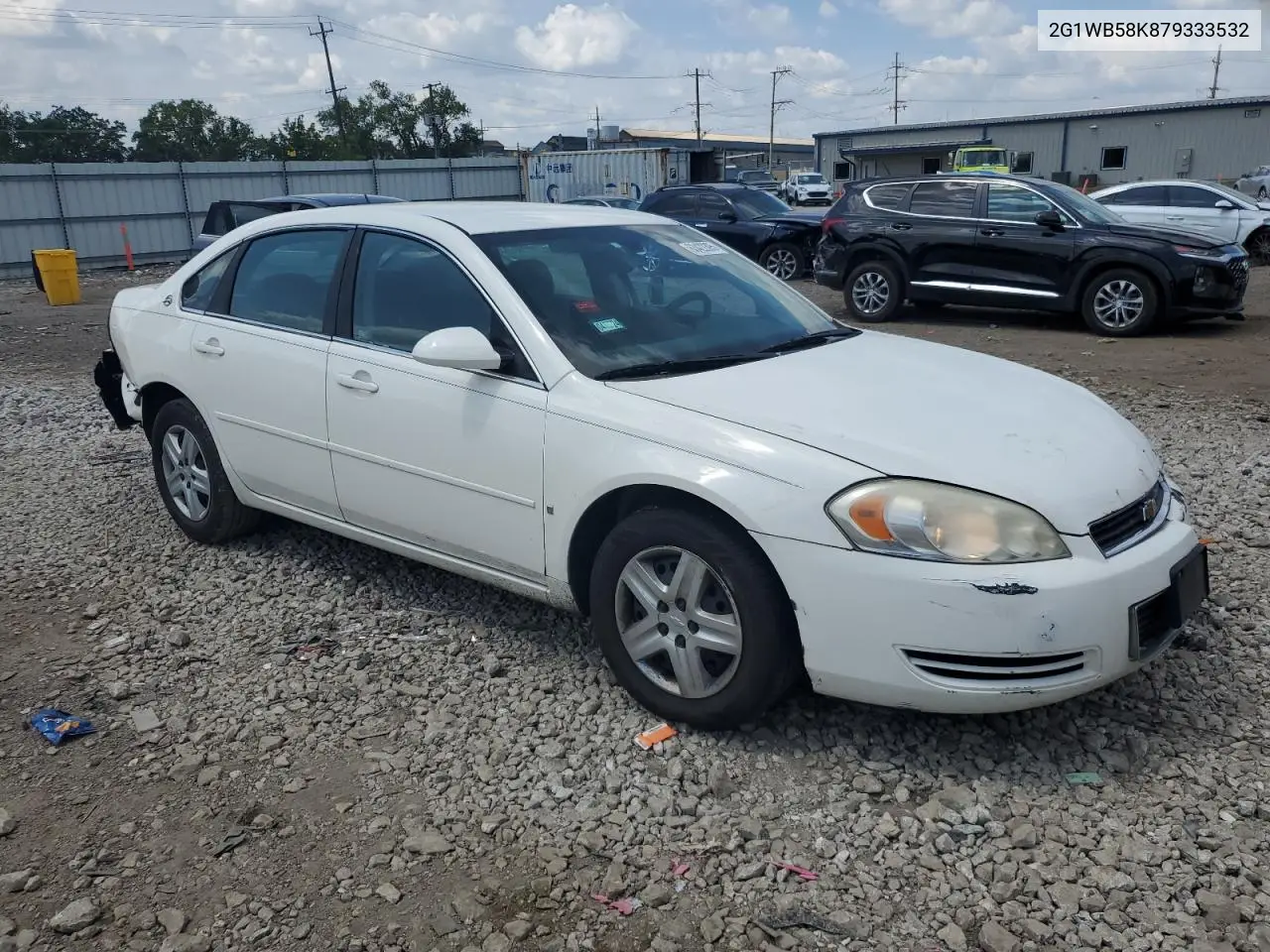 2007 Chevrolet Impala Ls VIN: 2G1WB58K879333532 Lot: 63422395