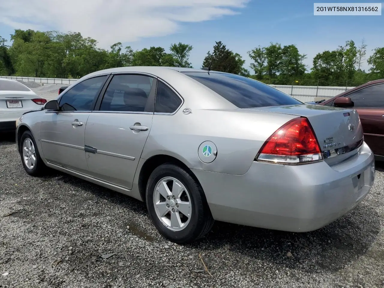 2008 Chevrolet Impala Lt VIN: 2G1WT58NX81316562 Lot: 54228195