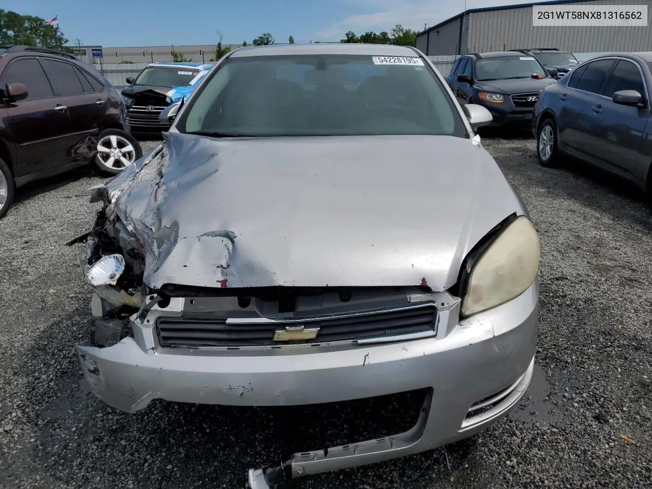 2008 Chevrolet Impala Lt VIN: 2G1WT58NX81316562 Lot: 54228195