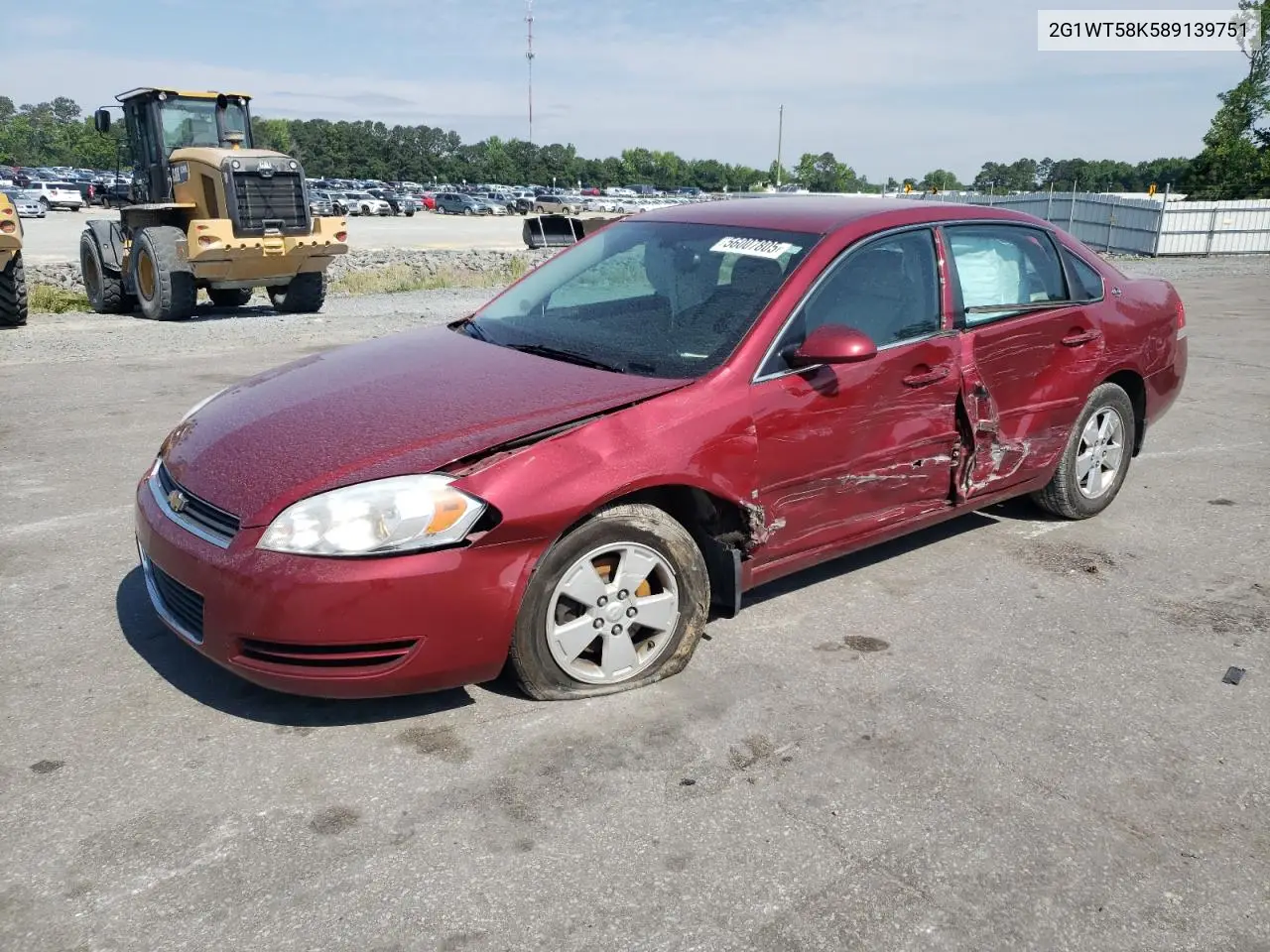 2008 Chevrolet Impala Lt VIN: 2G1WT58K589139751 Lot: 56007805