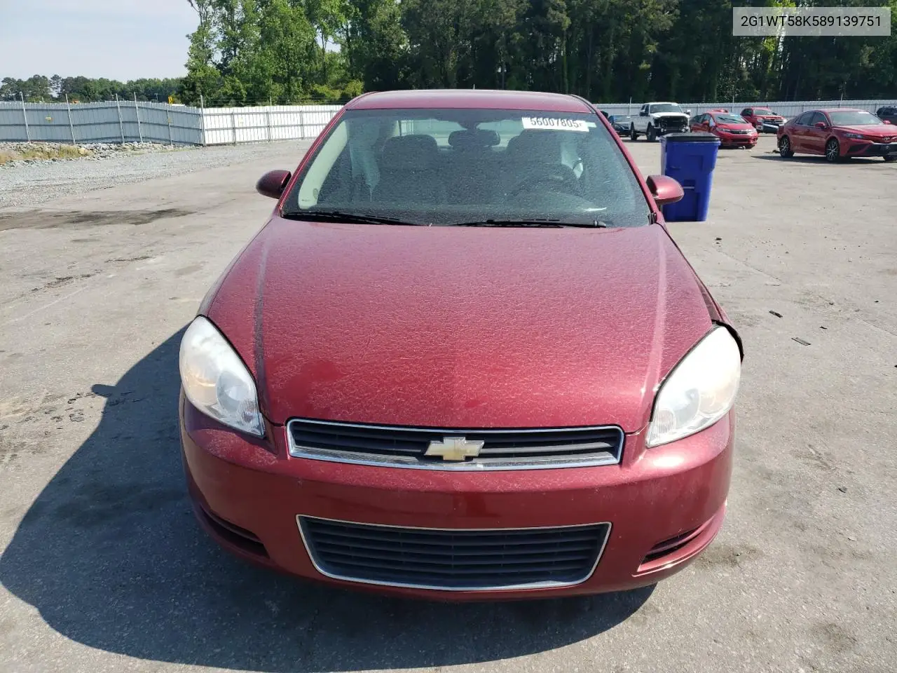 2008 Chevrolet Impala Lt VIN: 2G1WT58K589139751 Lot: 56007805