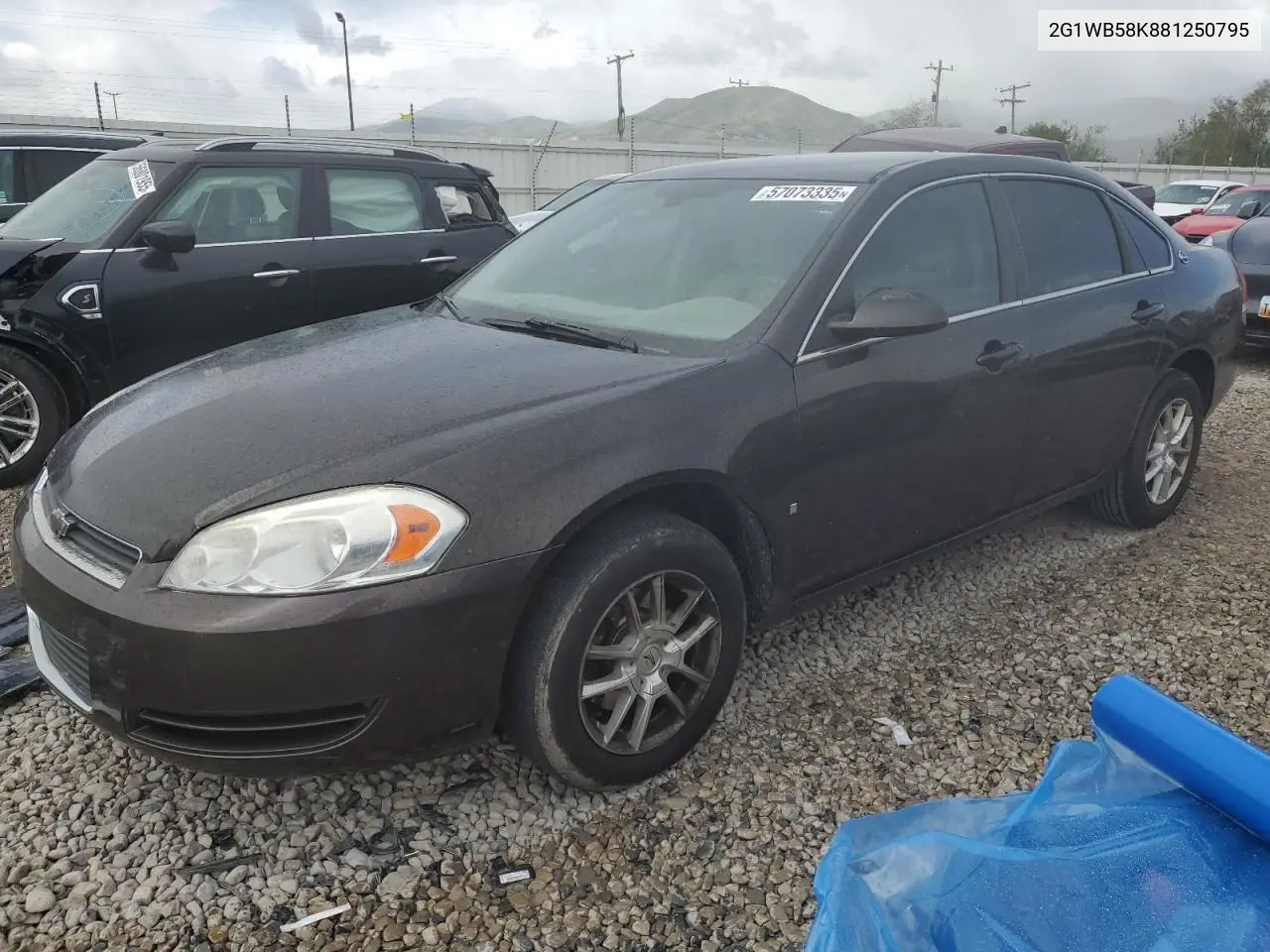 2008 Chevrolet Impala Ls VIN: 2G1WB58K881250795 Lot: 57073335