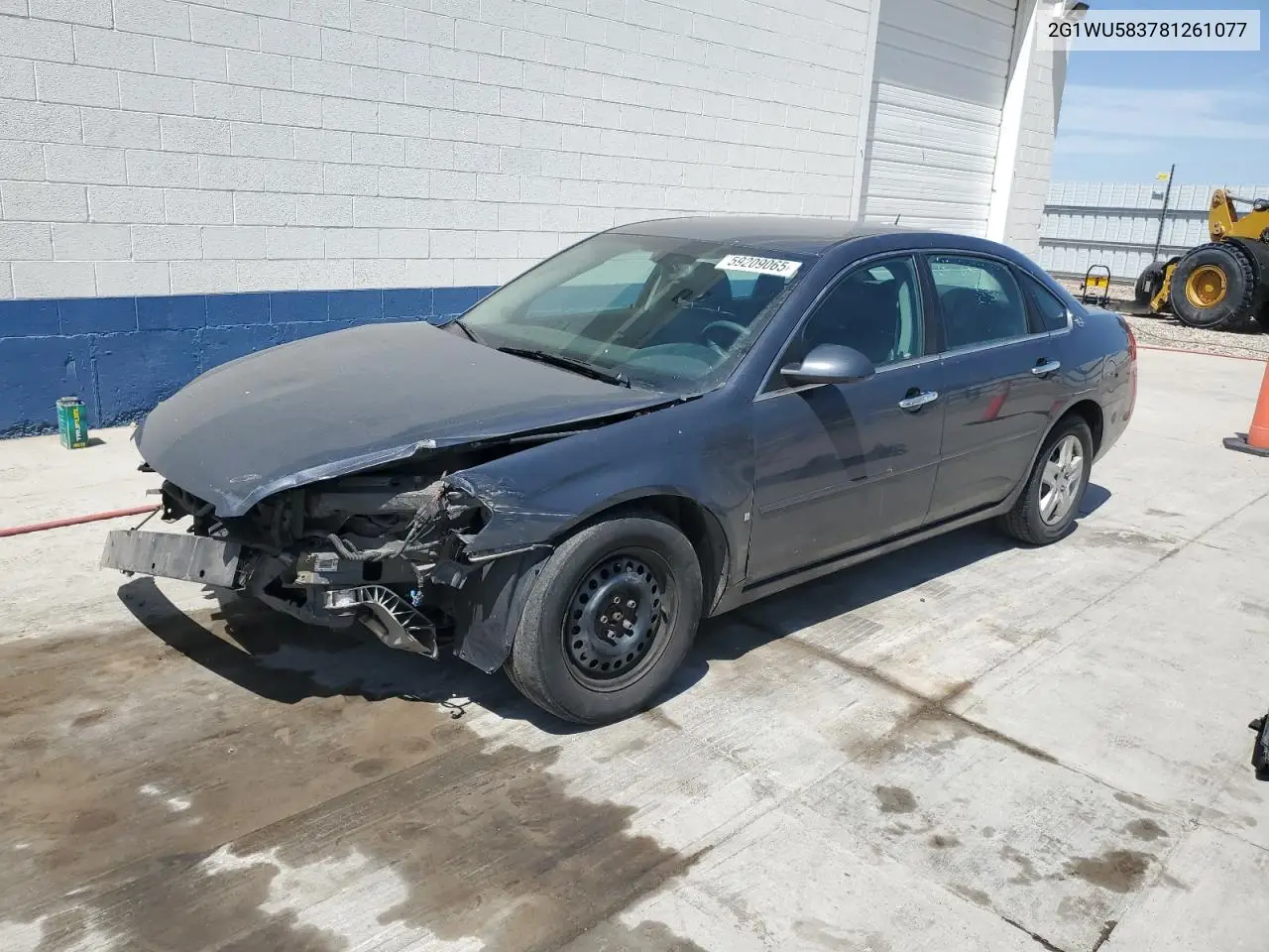 2008 Chevrolet Impala Ltz VIN: 2G1WU583781261077 Lot: 59209065