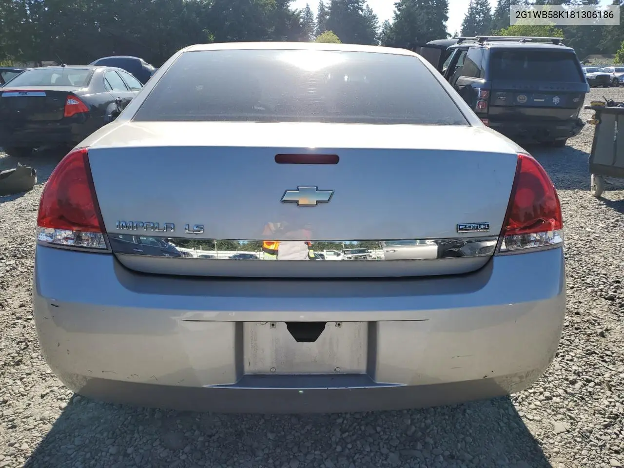 2008 Chevrolet Impala Ls VIN: 2G1WB58K181306186 Lot: 62670325