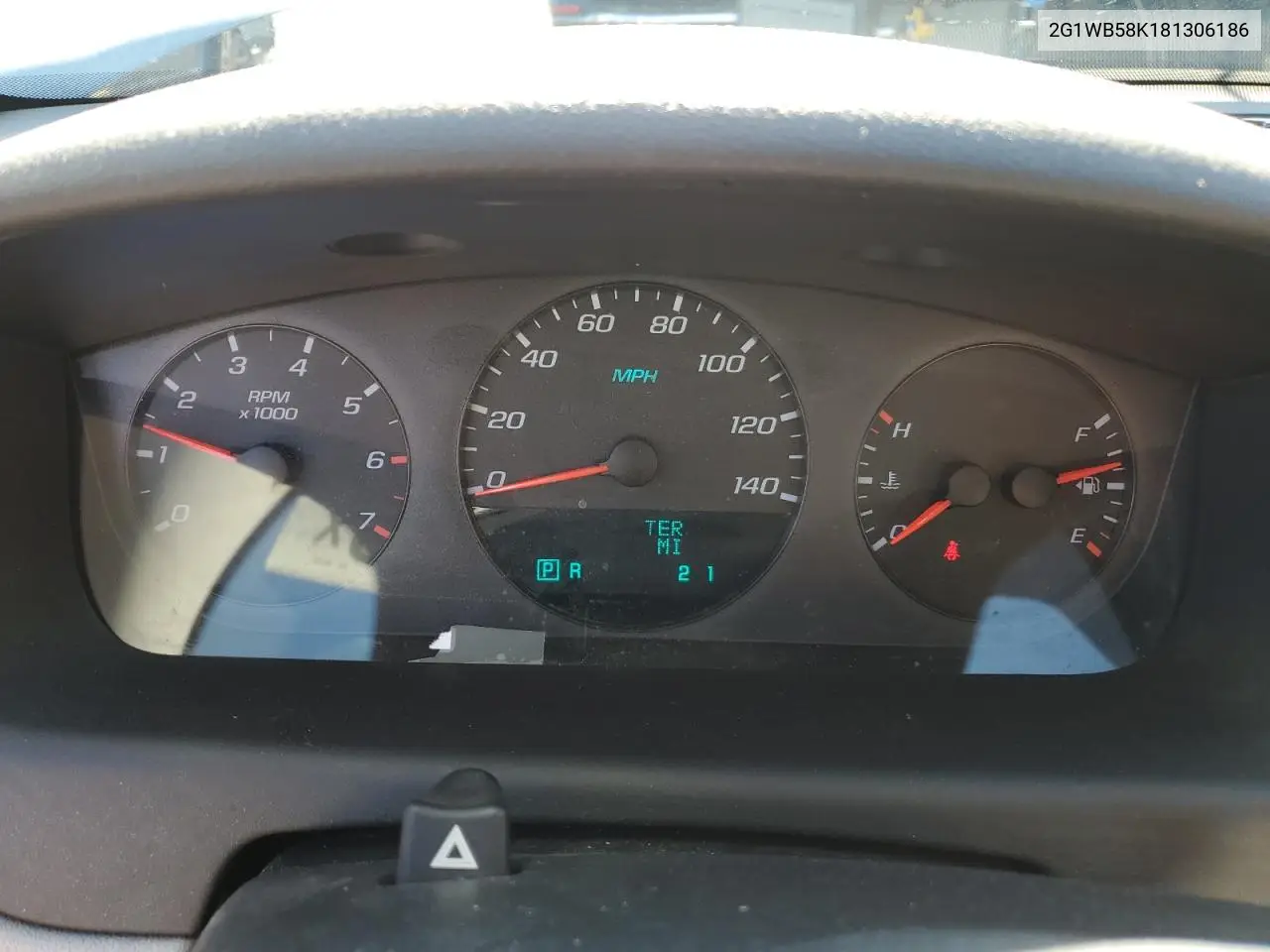 2008 Chevrolet Impala Ls VIN: 2G1WB58K181306186 Lot: 62670325