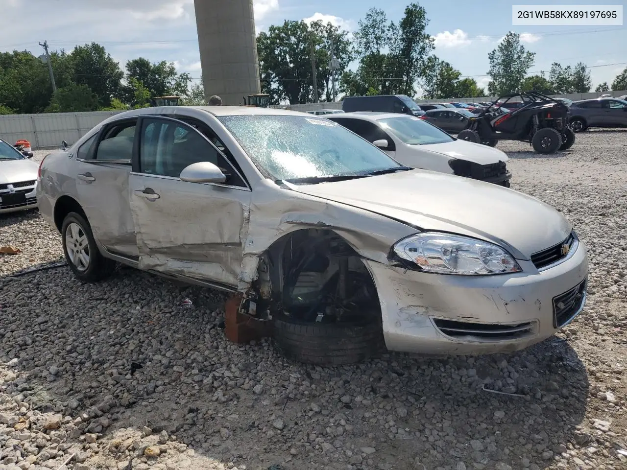 2008 Chevrolet Impala Ls VIN: 2G1WB58KX89197695 Lot: 62691955
