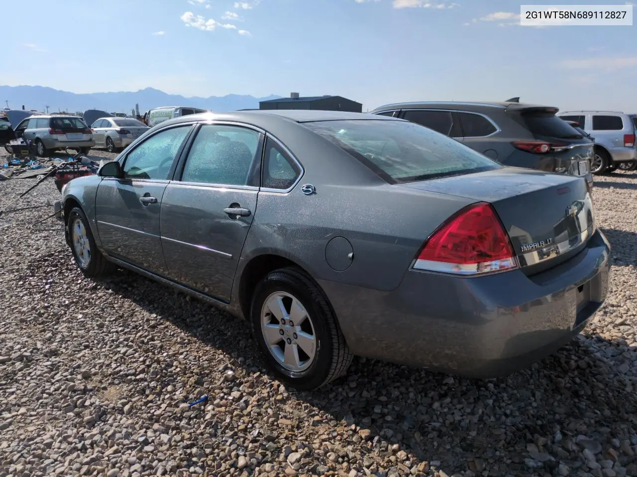 2008 Chevrolet Impala Lt VIN: 2G1WT58N689112827 Lot: 62782405