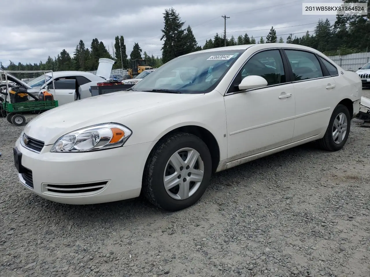2008 Chevrolet Impala Ls VIN: 2G1WB58KX81364524 Lot: 63663045
