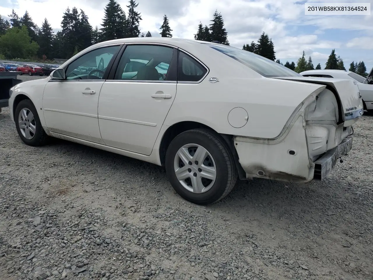 2008 Chevrolet Impala Ls VIN: 2G1WB58KX81364524 Lot: 63663045