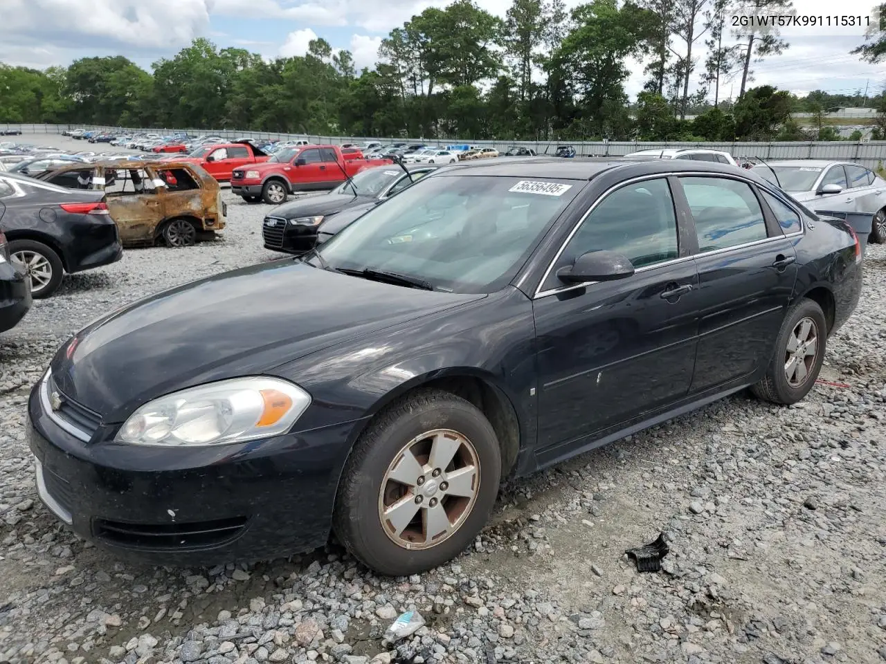2009 Chevrolet Impala 1Lt VIN: 2G1WT57K991115311 Lot: 56356495