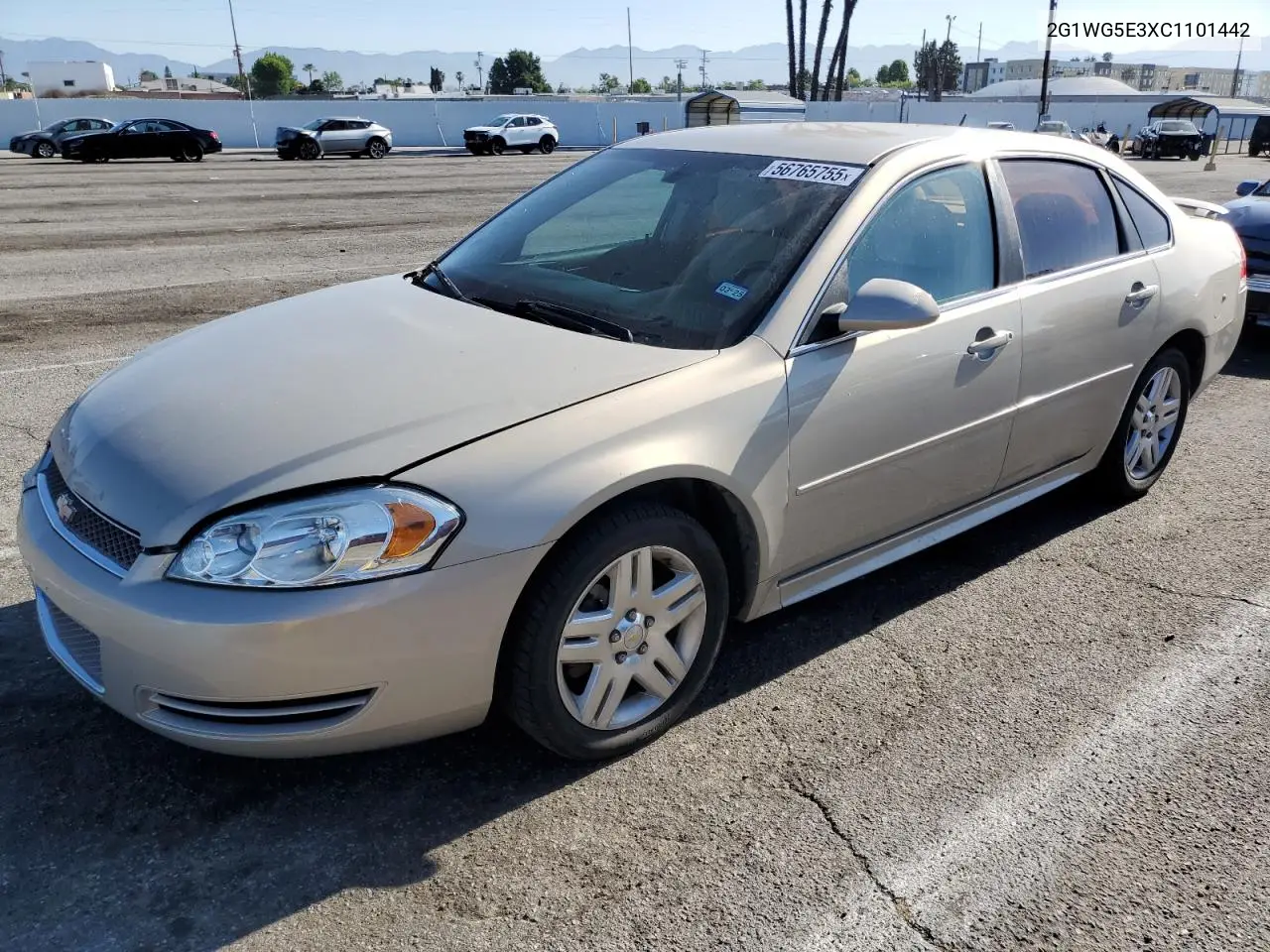 2012 Chevrolet Impala Lt VIN: 2G1WG5E3XC1101442 Lot: 56765755