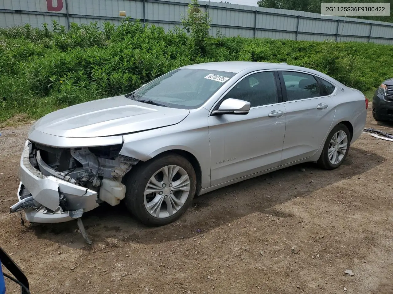 2015 Chevrolet Impala Lt VIN: 2G1125S36F9100422 Lot: 62702125