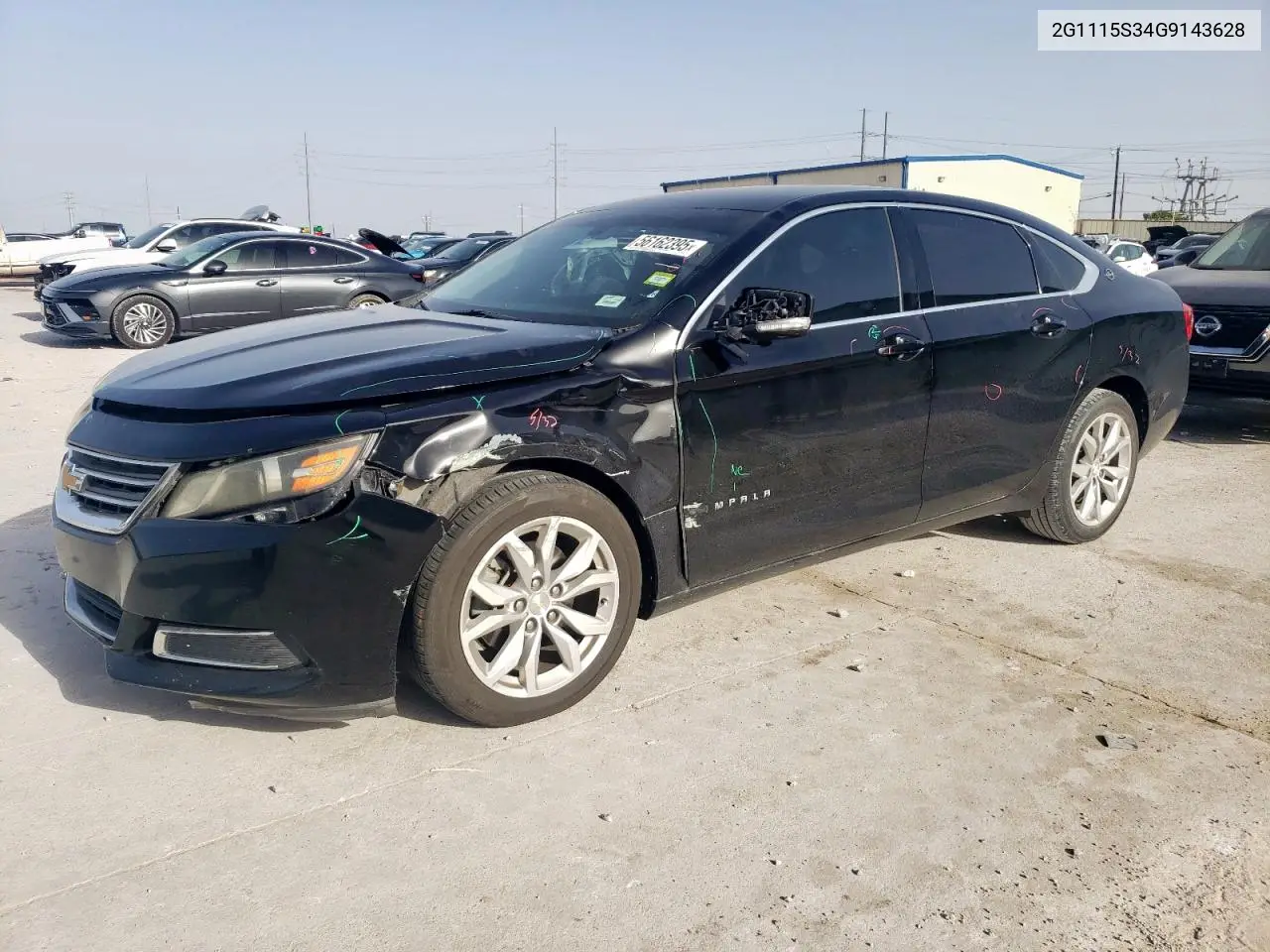 2016 Chevrolet Impala Lt VIN: 2G1115S34G9143628 Lot: 56162395