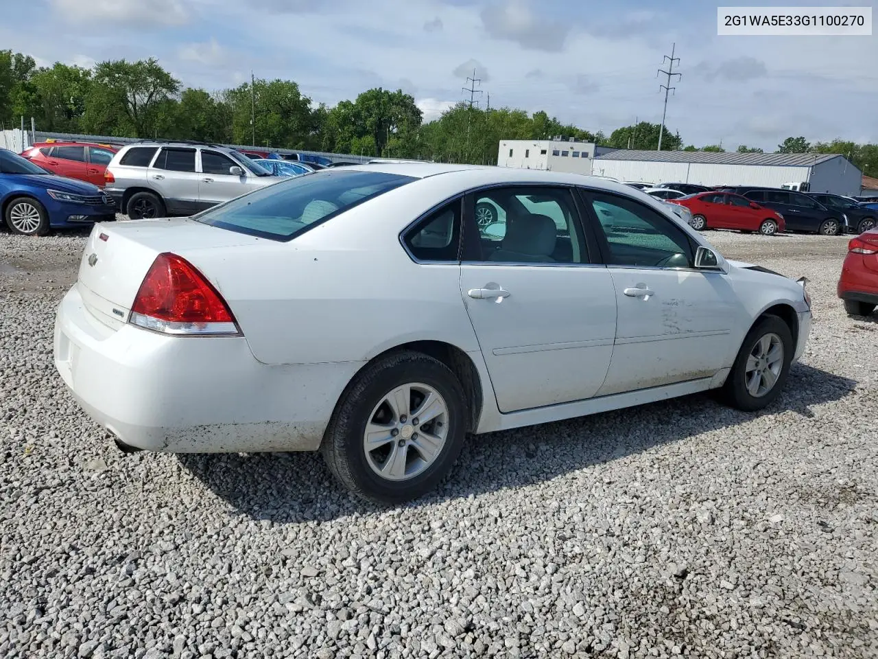 2016 Chevrolet Impala Limited Ls VIN: 2G1WA5E33G1100270 Lot: 56922255