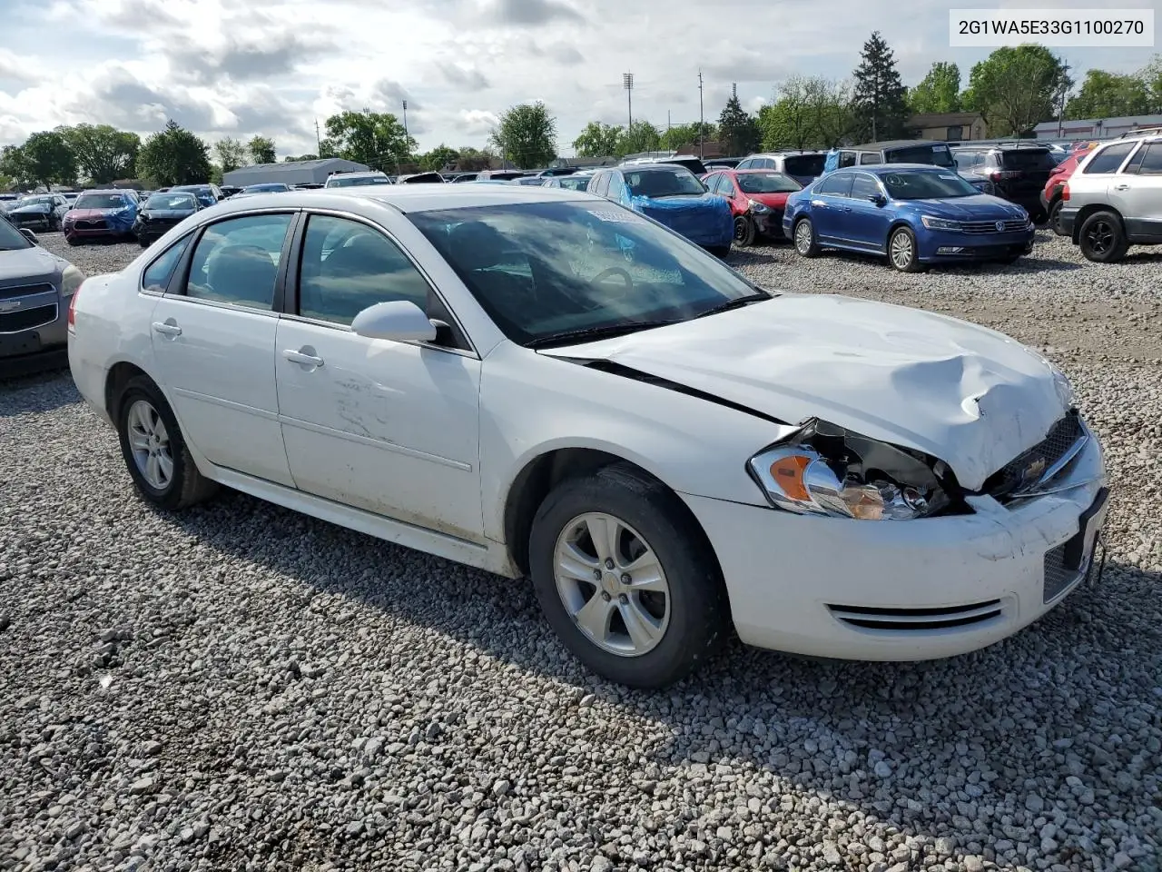 2016 Chevrolet Impala Limited Ls VIN: 2G1WA5E33G1100270 Lot: 56922255