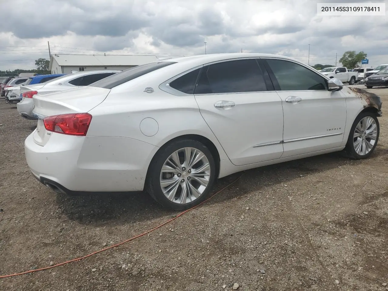 2016 Chevrolet Impala Ltz VIN: 2G1145S31G9178411 Lot: 58319095