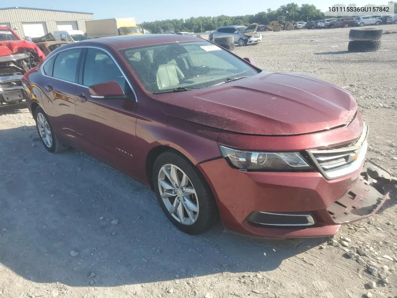 2016 Chevrolet Impala Lt VIN: 1G1115S36GU157842 Lot: 61997855
