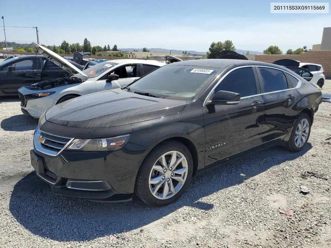 2016 Chevrolet Impala Lt VIN: 2G1115S3XG9115669 Lot: 62498685