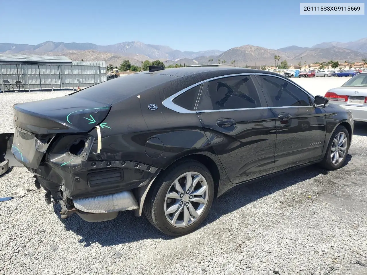 2016 Chevrolet Impala Lt VIN: 2G1115S3XG9115669 Lot: 62498685