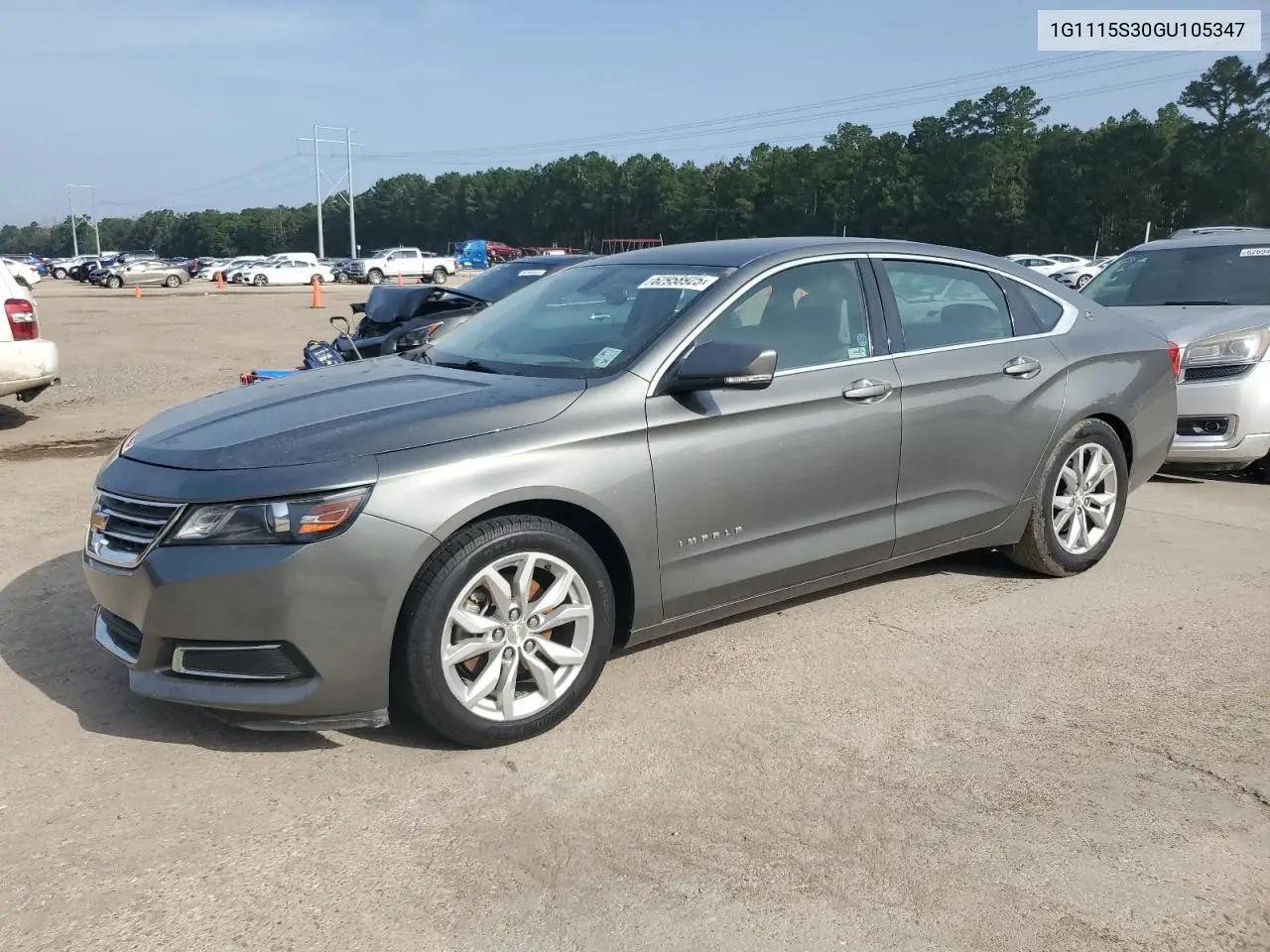 2016 Chevrolet Impala Lt VIN: 1G1115S30GU105347 Lot: 62958925